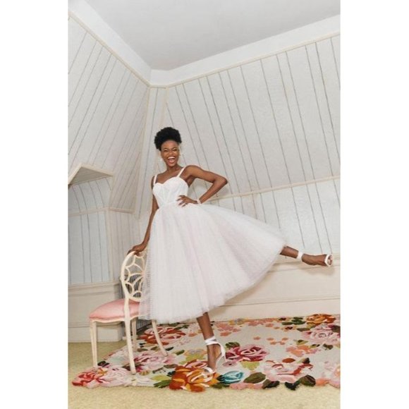 BHLDN Watters Lynette Wedding Gown tea length Size 10 NEW - Picture 10 of 11